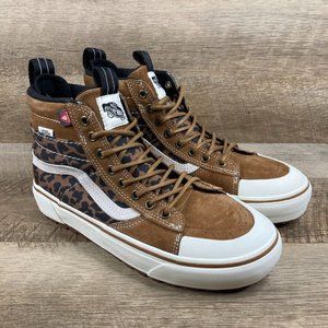 VANS SK8-8-Hi MTE 2 Chipmunk/Leopard Print Brown Shoes Women's Size 8 NEW